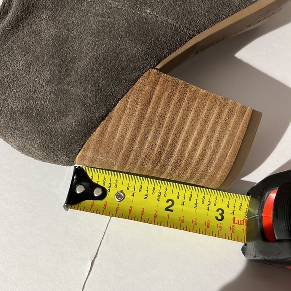 Franco Sarto Dimona Leather Booties Boots Shoes sz 8 Womens Gray Brown Fall NEW - Picture 13 of 13